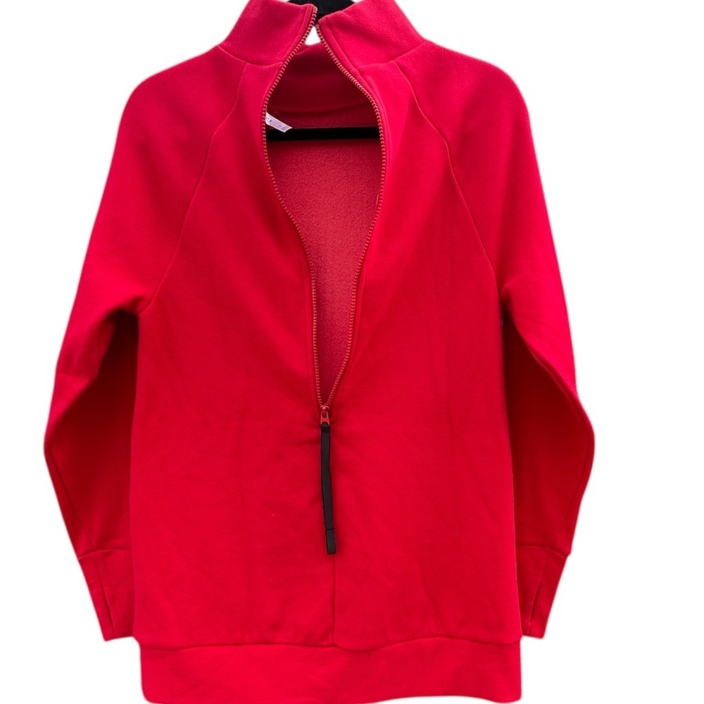 Fabletics Red Zaylee Funnel Neck Tunic Oversized Size Small in Red Zip-up - Picture 3 of 11